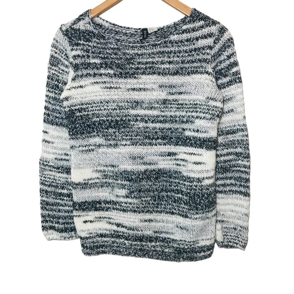 H&M DIVIDED Knit Sweater Crochet Pullover Size X-Small